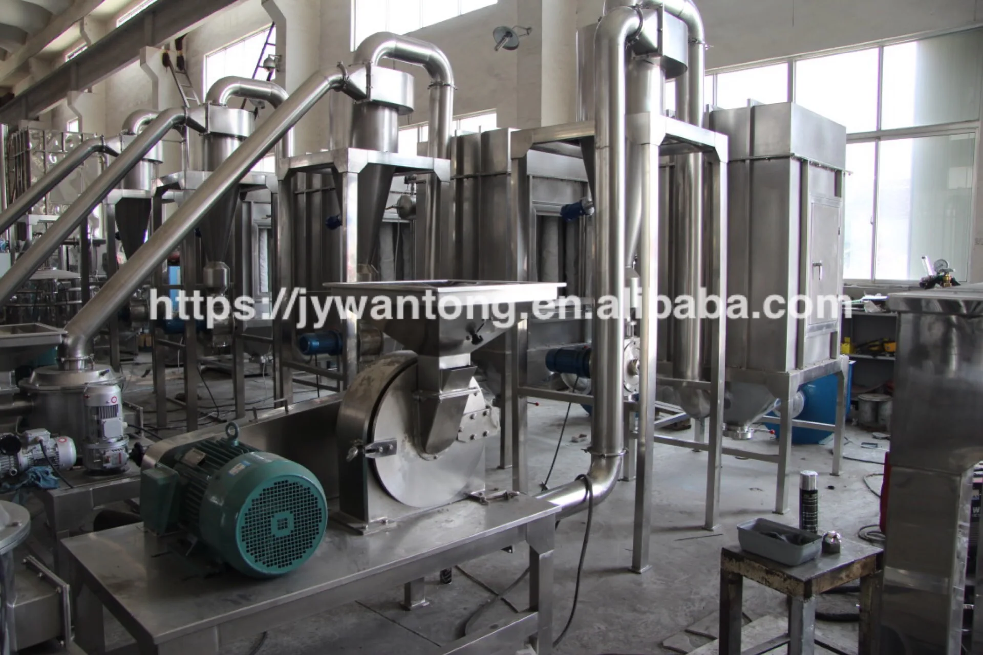 WFC Dxf 20d Fine Cane Food Frp Fiber Glass Waste Product oyster Shell Spice Casava Powder Grinding Machine