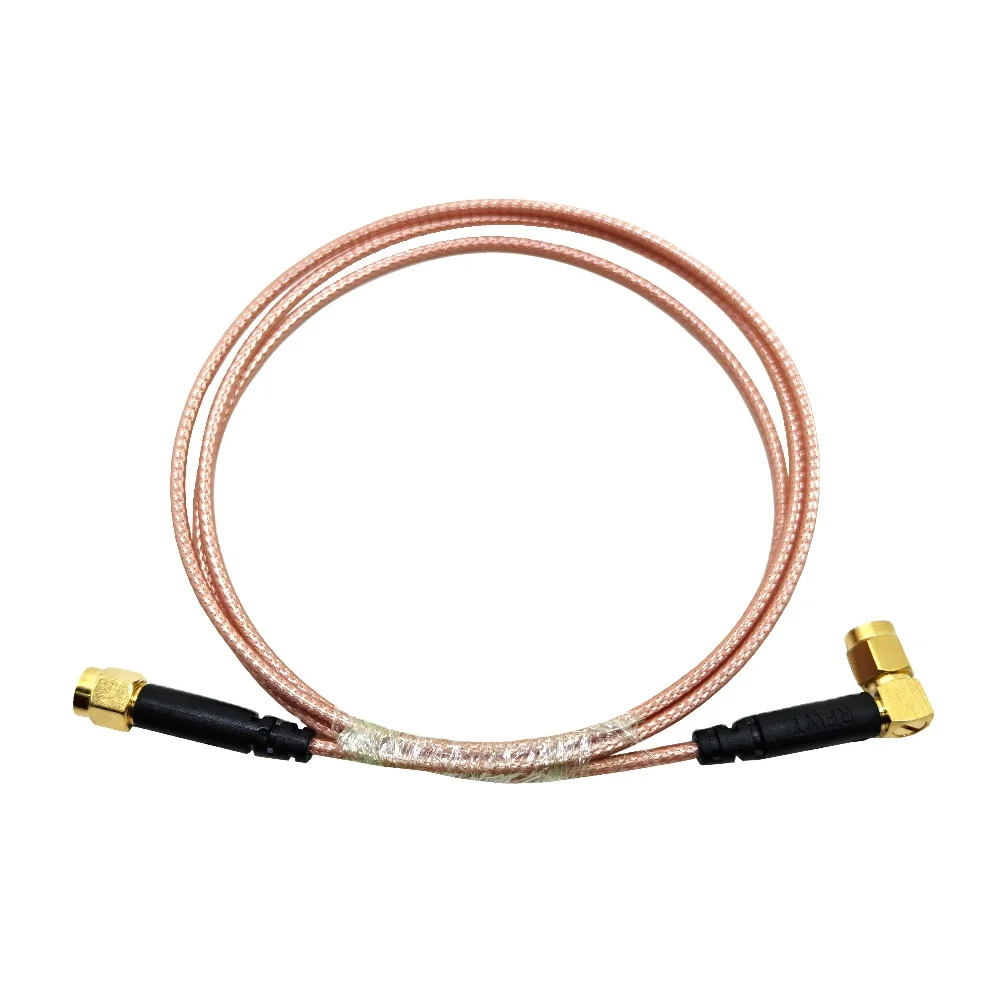 100 cm Kabel-Baugruppe: SMA-Stecker auf SMA-Stecker männlich rechtwinklig (RA), für RG316-Pigtail-Erweiterungskoaxialkabel