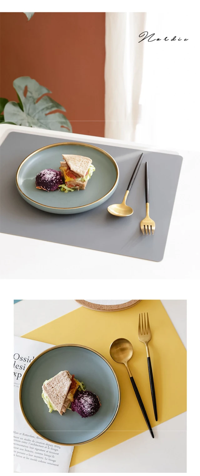 Reusable Silicone Dining Classic Tablemats Placemat Wholesale Custom