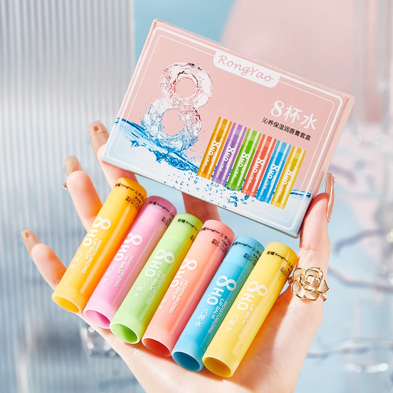 RongYao OEM Custom Lip Balm Set - Nourishing 6-Piece Fruit