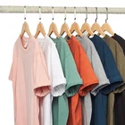 Short T-shirt Wholesale 100% Cotton Short Sleeve T-shirt Men's Pure Color Blouse Men's And Women's Blank T-shirt Summer