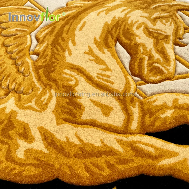 High Pile  Wool and Silk Hand Tufted Carpet Manufacturer Handmade Carpet and Rug Dubai Rug