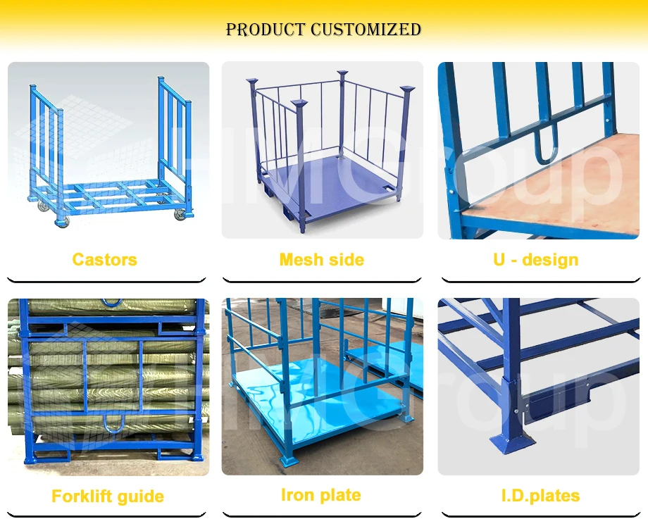 Axle Transporatation Rack Customized Stackable Collapsible 2 Sides Forklift Transportation ...