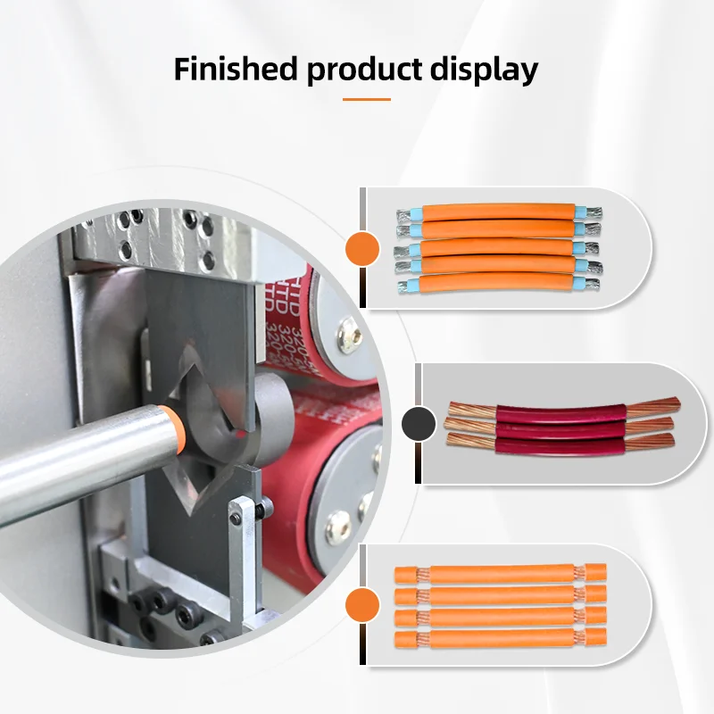 Automatic 70mm2 Wire Charging Cable Wire Stripping High Voltage Battery Cable Cutting and Atripping Machine