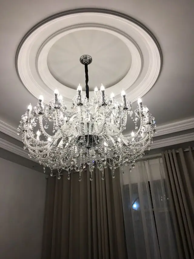 
Современная свадебная Роскошная подвесная свеча с хрустальной люстрой 
