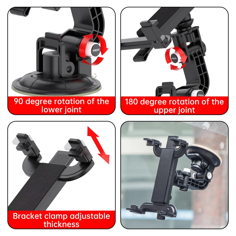 Shunwei 7-10inch Tablet PC Universal Car Windshield Mount ABS Stand Adjustable Cell Phone Wall Holder
