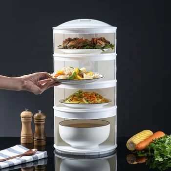 multi layer food cover stackable plate