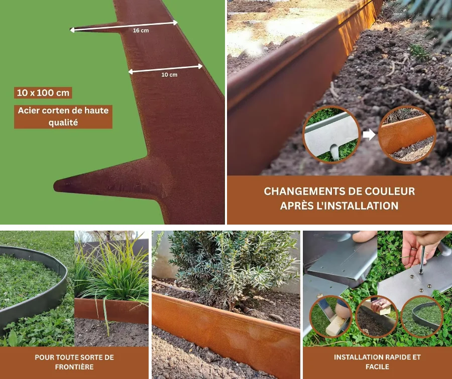 Corten Steel Garden Border Edging