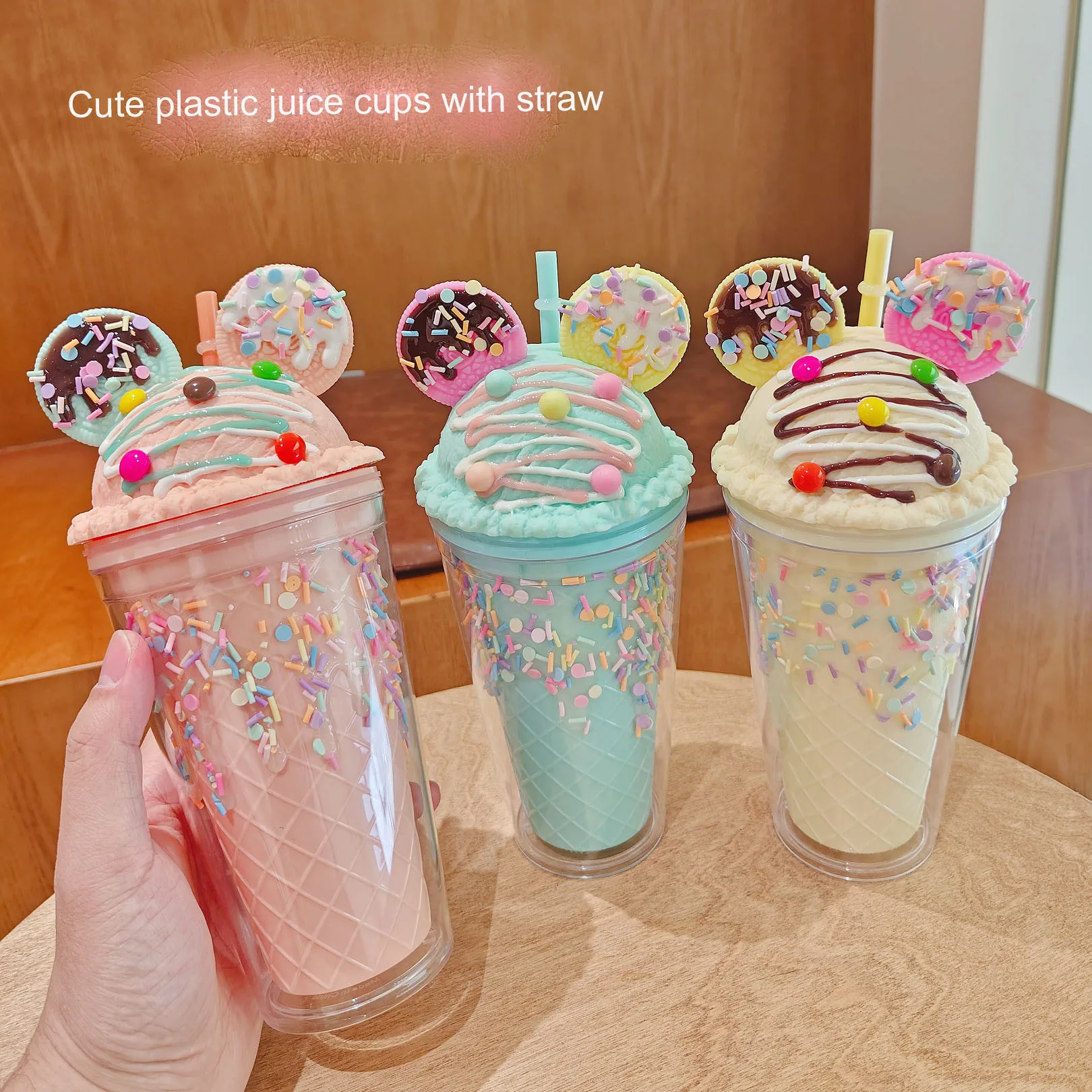 Kawaii Girls 450ml Portable Double Walled Drinking Cup Bpa Free Travel ...