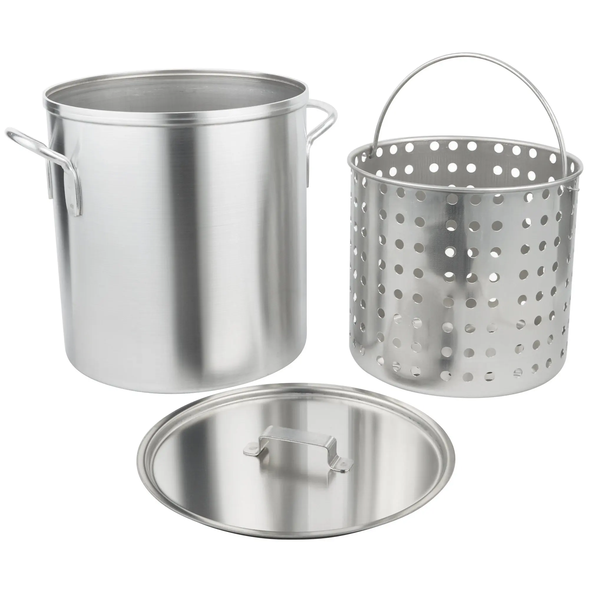 Commercial Stock Pot With Steamer Basket Aluminum Heavy-duty Large ...