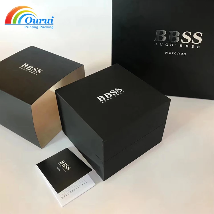 Роскошная индивидуальная упаковочная коробка для мужских часов с логотипом