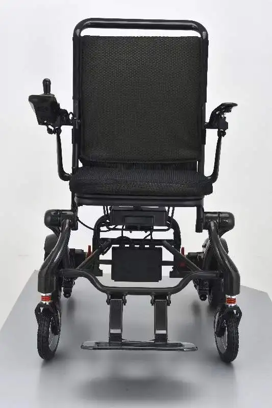 17kg Carbon Fiber Electric Wheelchair Power lightweight wheelchair feather handicap wheelchair can board for disabled-BZ-HG01 factory