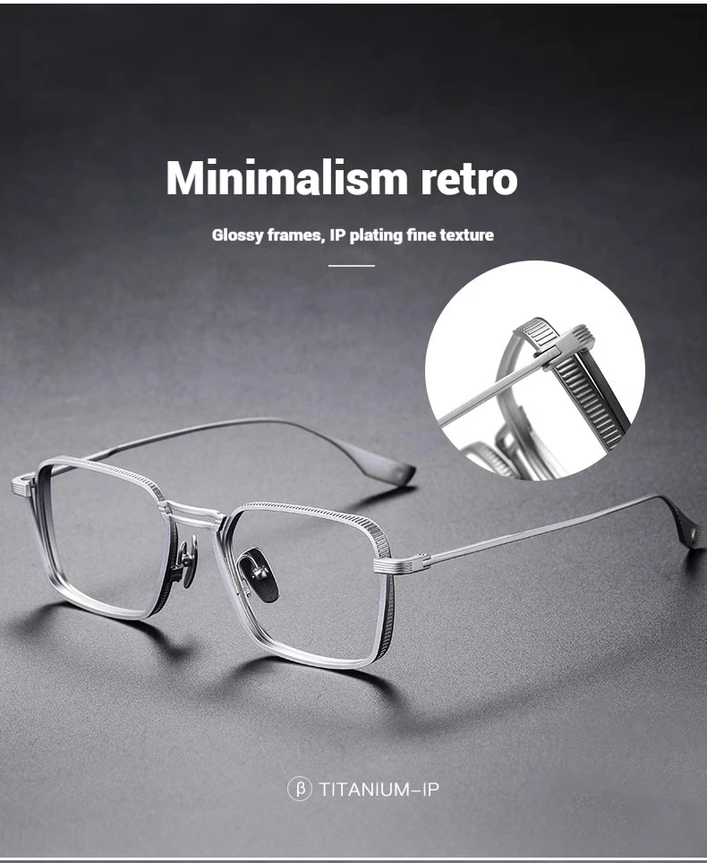 Ultralight Retro Full Polygon Titanium Spectacle Eyewear Men's & Women ...