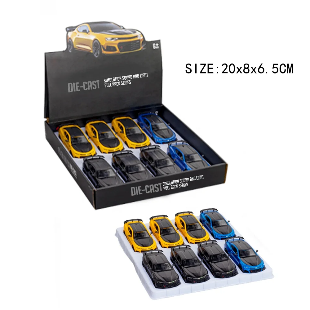 
 1:24 игрушки из сплава для коллекционирования, тяговый родстер, автомобиль из сплава со звуком/светом, миниатюры, литой автомобиль, модель игрушки  