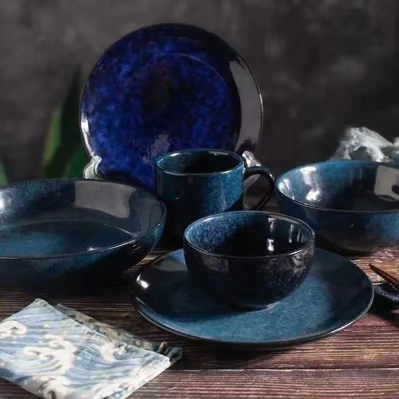 Factory Direct Cheap Price Vintage Ceramic Dinnerware Bowls and Plates Set Plate Dinnerware for Restaurant Wedding B2C Shop