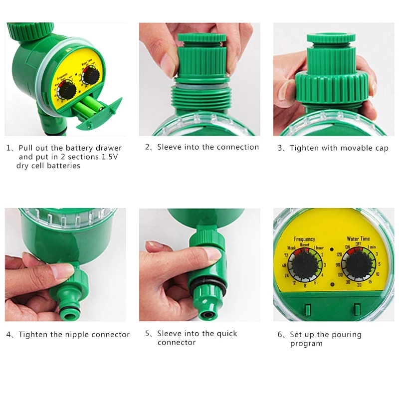 Automatic Plastic Drip Irrigation System Kit Garden Sprinkler with Water Timer for Lawn & Home Use