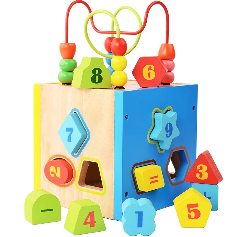 Multi-fuction Digital Learning Box Puzzles Educational Wooden Toy Gift For Kids 