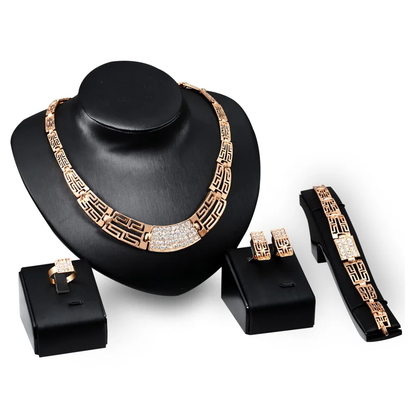 Wholesale Fine Jewelry 4 Sets Jewelry Sets Type 18k Gold Bracelet Ring  Earring Pendant Jewellery Set - Buy Indian Necklace Sets Jewellery,Jewelry  Sets Necklace,Bracelet Set Product on Alibaba.com