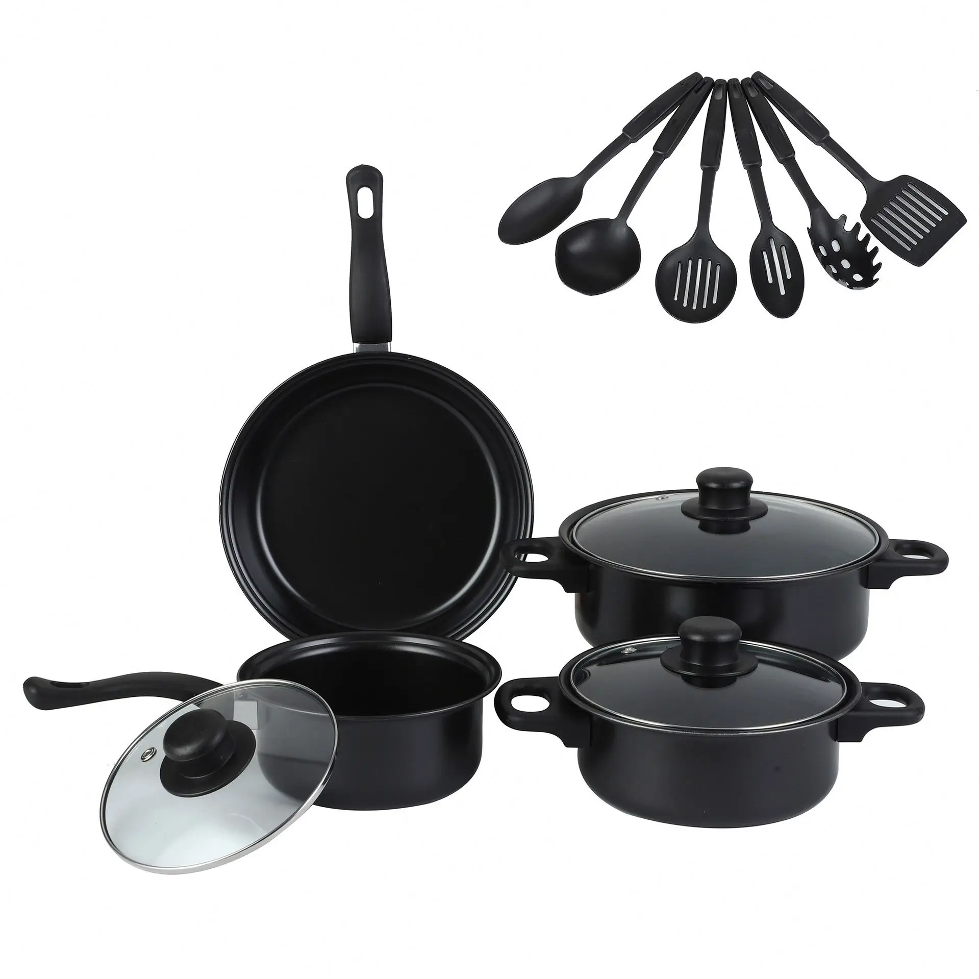 Pot Set Foreign Trade Pot 13-Piece Set Non-Stick Pan Stockpot Frying Pan Match Sets Kitchen Cross-Border Wholesale