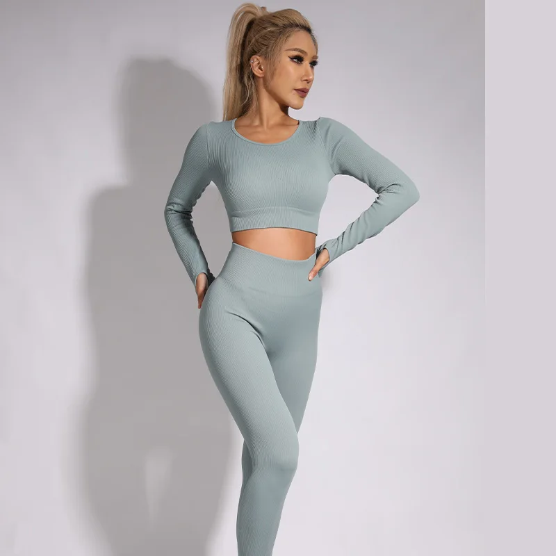 Activewear Womens Grey Gym Set Ladies Gym Outfits Uk On Sale