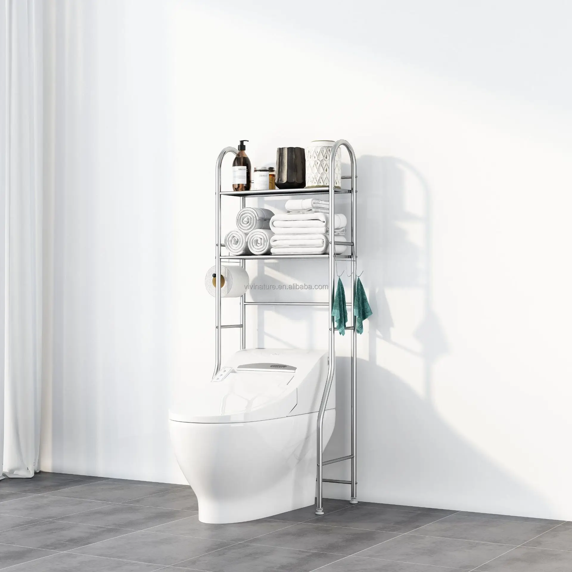 Stainless Steel Over Toilet Shelf Rack With 2 Teirs And 3 Tiers Buy