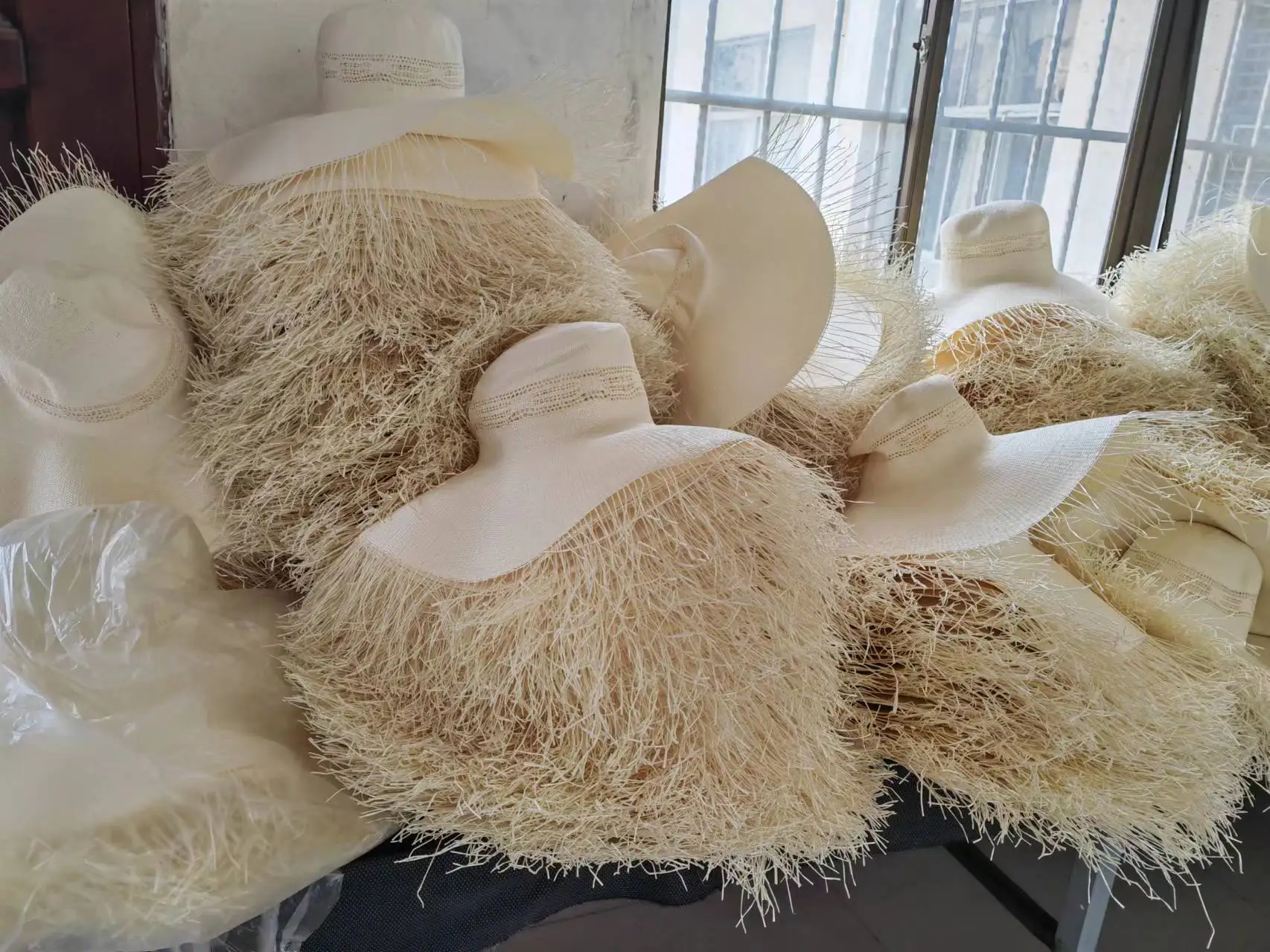 5bu Color Wholesale Bangora Hat Dome Top Raffia Straw Hat Bodies Wide Brim Flat ...