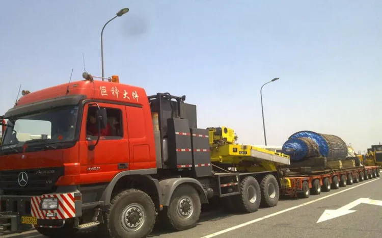 LUYI Brand Customized Hydraulic Multiple Axles Lowbed Semi Trailer  Module Lowboy