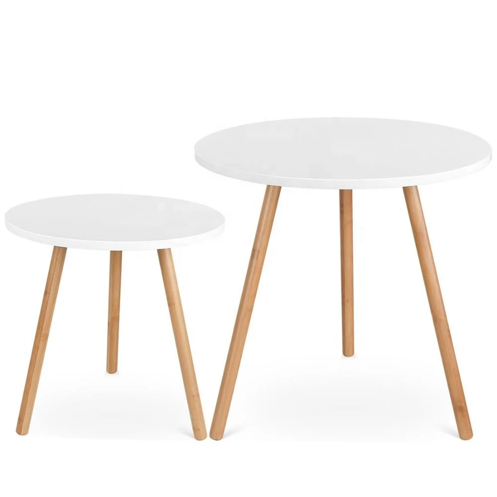 white side table circle