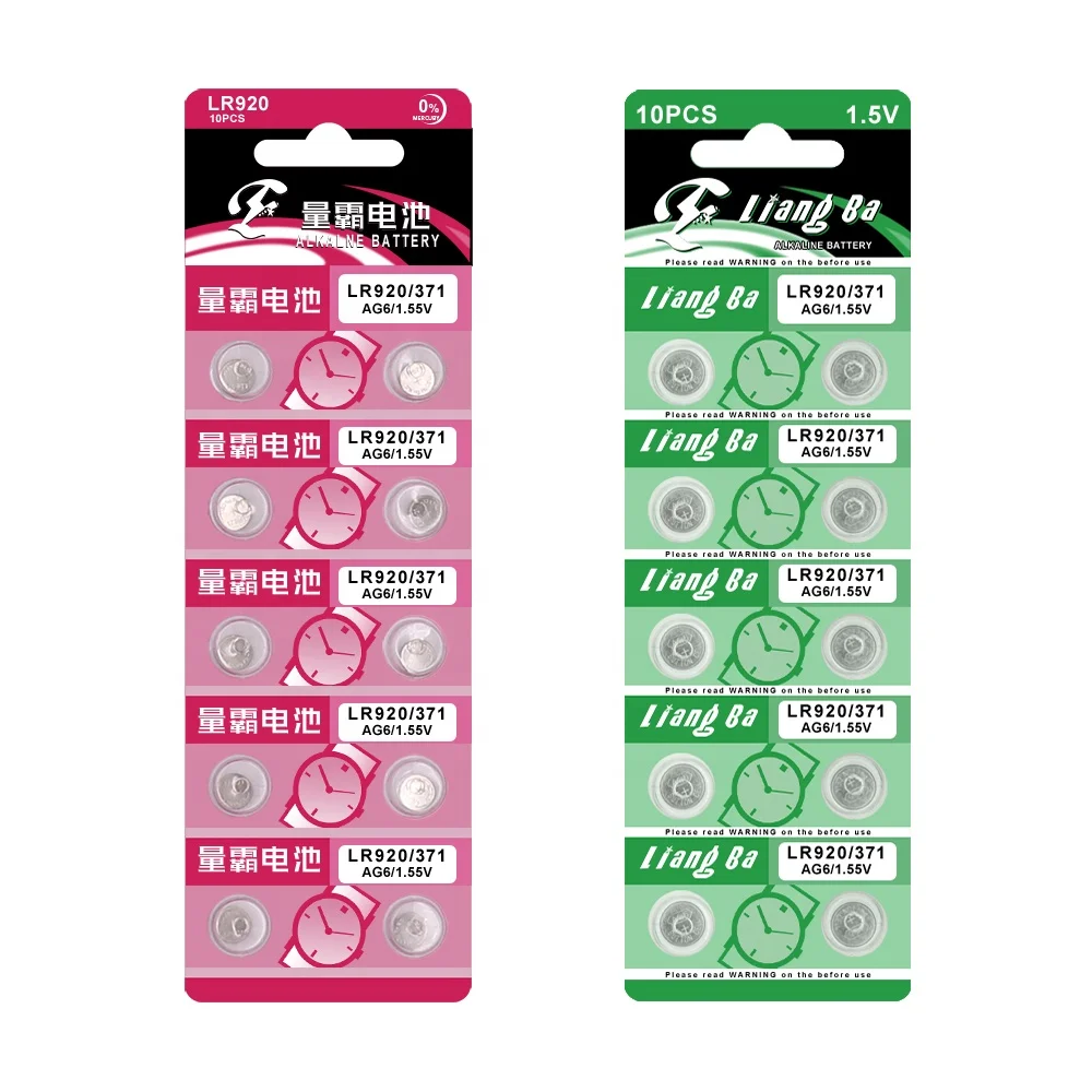 よく売れるボタン電池 コイン電池 腕時計用電池 1.5v 32mah AG6 LR920 おもちゃ用
