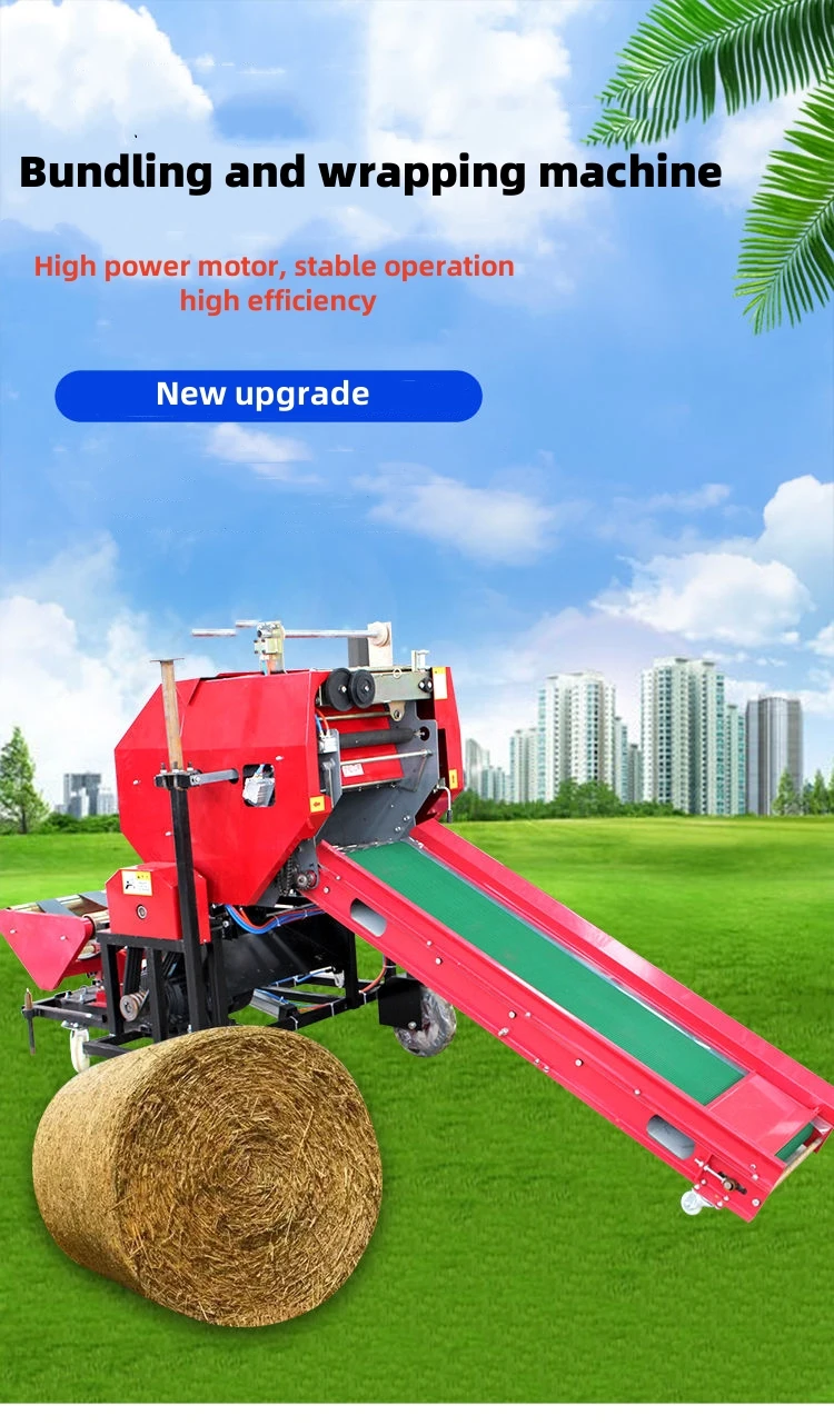 Mini Farm Use Corn Silage Packing Machine Square Hay Baler Wrapper Machine Silage Hay Round Baler