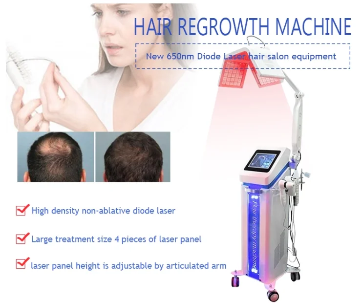 5 in 1 650nm Laser Hair Regrowth Led Light Diode Hair Loss Treatment Laser Hair Growth System for grow beauty salon