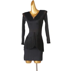 Профессиональная одежда для латиноамериканских танцев OCTLQ294, одежда для художественного обследования, танцевальная юбка