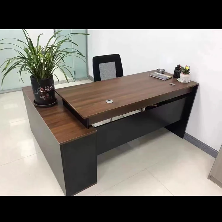 Wooden Full Set Boss Office Furniture Simple Director Executive Desk