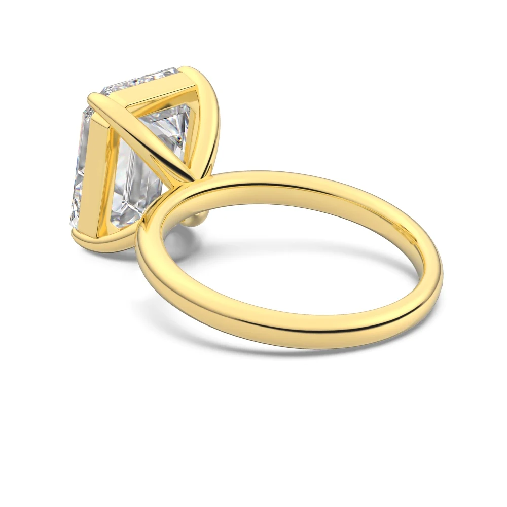 KAKODIY High Jewelry Exclusive Design 925 Sterling Silver 8ct Rectangular 5A Cubic Zirconia Wedding Ring Engagement Bride Promise Ring detail 5