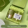 Vaso de cristal + Toalla