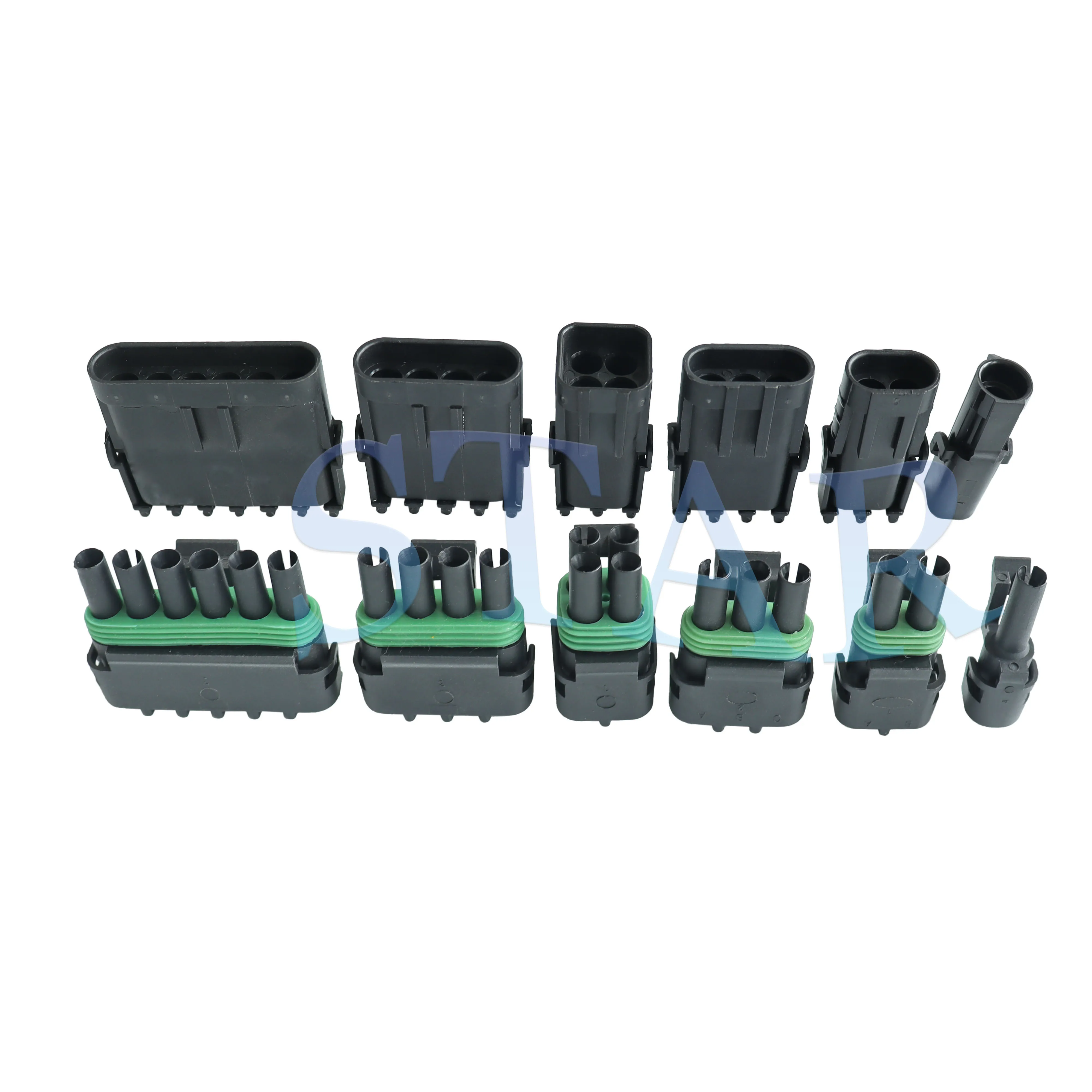 1 2 3 4 6 Pin Delphi PA66 Waterproof Car Connectors