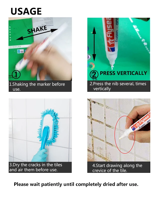 Нетоксичный керамический белый шариковый маркер для перманентной краски восстановления затривания и плитки