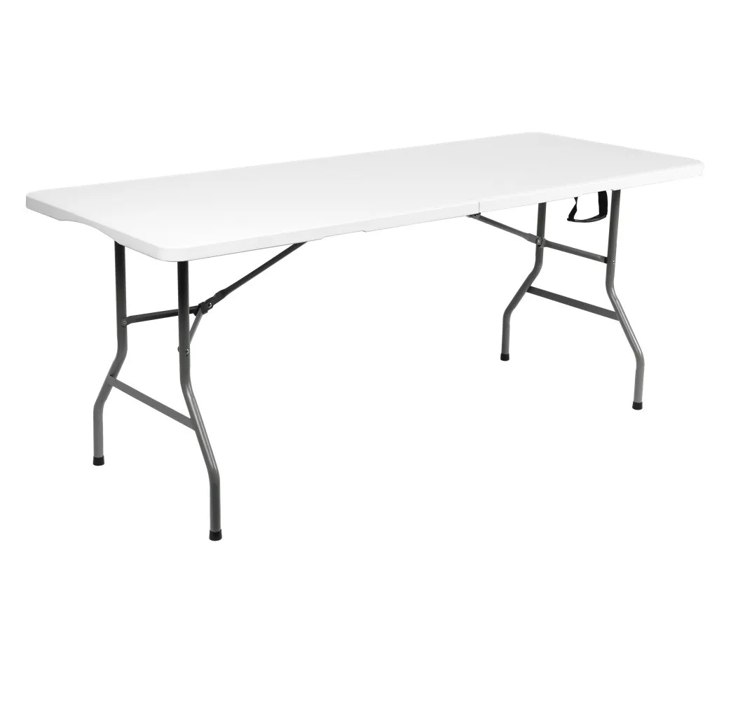 Folding Table 6ft Portable Heavy Duty Plastic Foldinhalf Utility