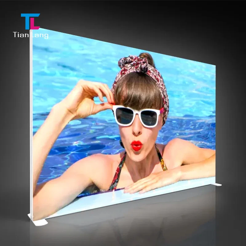 TianLang Outdoor Aluminum Seg Frame Advertising Led Backlit Sign Wall Frameless Light Box Display With Fabric