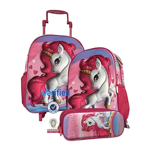 Pink Light Bookbags Cute Girls Cartoon School Backpack Bag Sac D'ecole Children Trendy Kindergarten Schoolbag for Kids