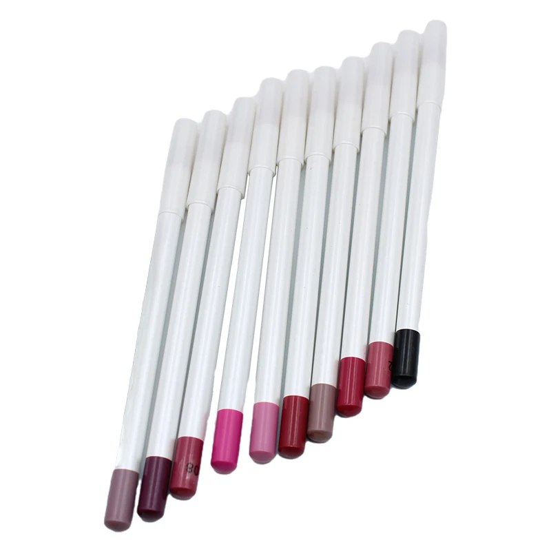 Оптовая продажа, индивидуальный поставщик жидкости хорошего качества, фирменная торговая марка, стойкий водостойкий высокопигментный карандаш для губ 10 цветов