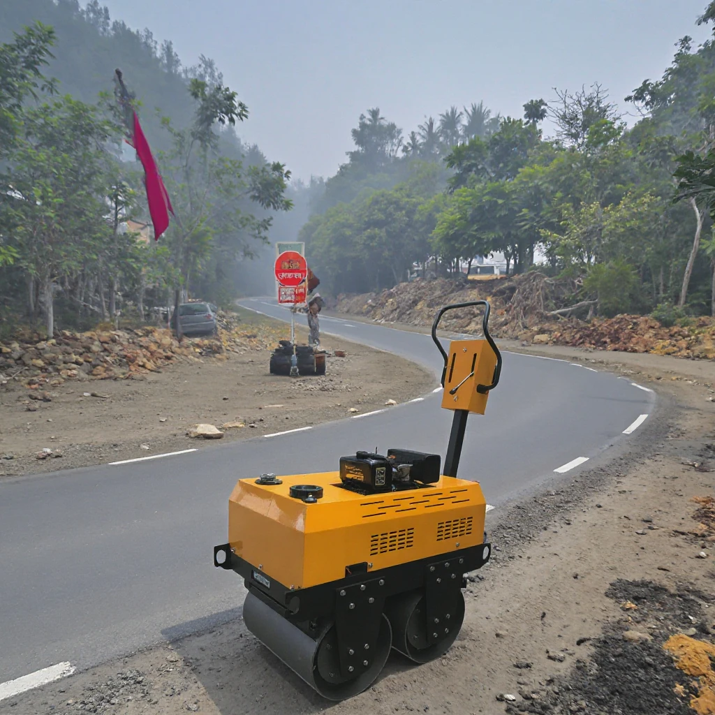 Лидер продаж мини-дорожный каток двойной барабан ручной Вибрационный дорожный