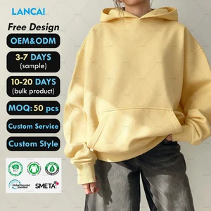 Verified Clothing Manufacturer OEM ODM Boxy Luxury Unisex Hoodies Custom Logo Graphic Cotton Loose Fit Pullover