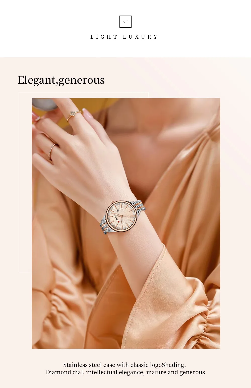 CURREN 9099 Small Dial Simple Design Quartz Watch Fashion Calendar Casual Waterproof Stainless Steel Strap Business Lady Watches