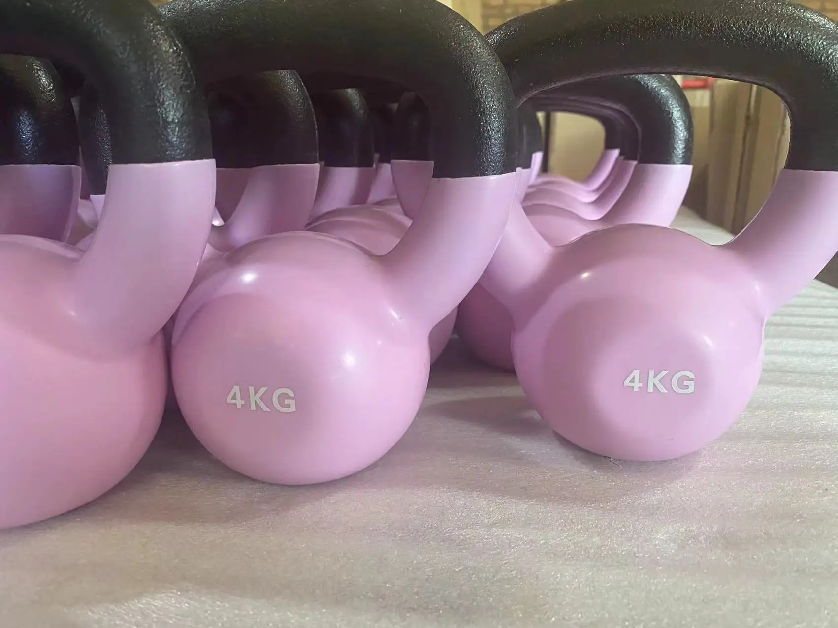 Home Gym Equipment Vinyl Coated Kettle Bell For Bodybuilding Weight