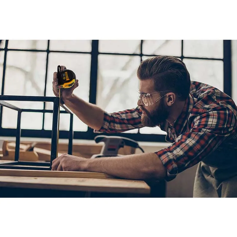 25 Ft Decimal Retractable Dual Side Ruler Engineers Electricians Magnetic Tip Rubber Casing Tool Measuring Tape Measure