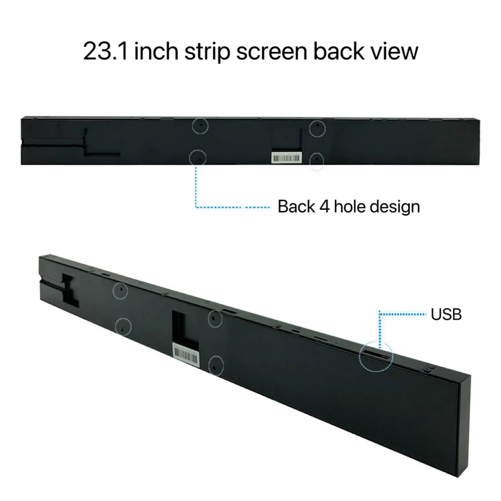 23.1 Inch Stretched Bar LCD Monitor Kiosk-Specific Digital Shelf Edge Display WiFi Support Media Advertising Video Applications factory