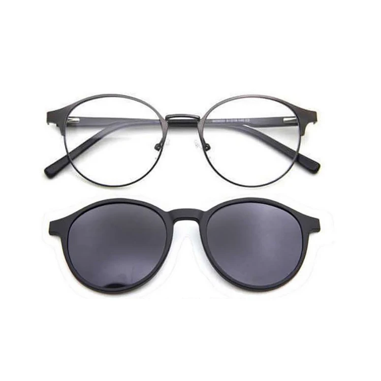 Magnet Sunglasses Metal Eyewear Frame Polarized Clip on Sunglasses Glasses  Female