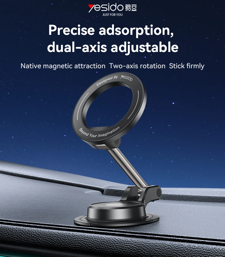 Yesido C218 360 Two-axis Rotation Strong Adhesion One-handed Access Rotate Magnetic Phone Holder