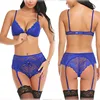 Blue Top+underpants+Garter belts